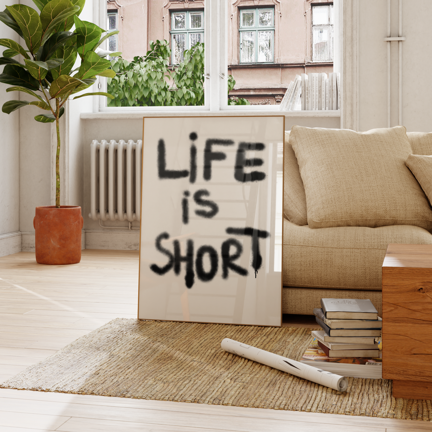Life is Short Graffiti Print