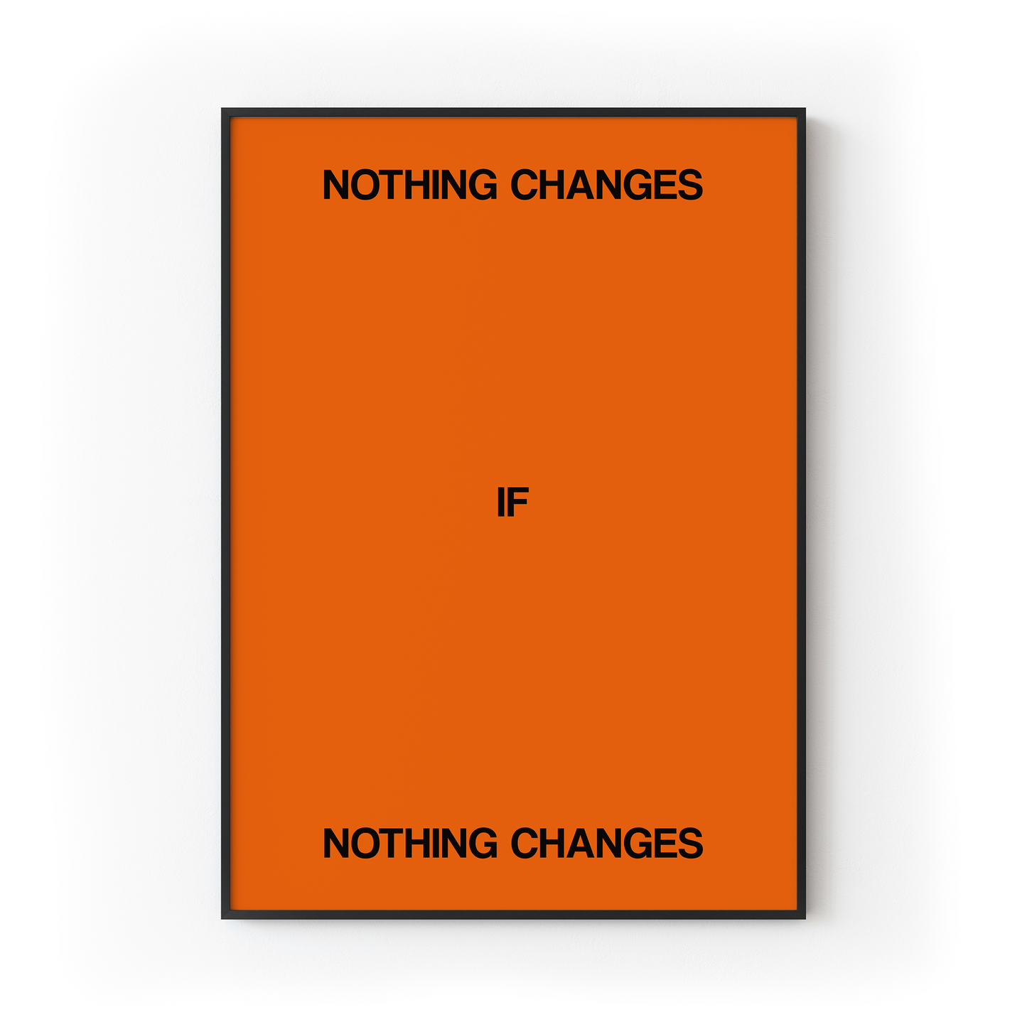 Nothing Changes if Nothing Changes
