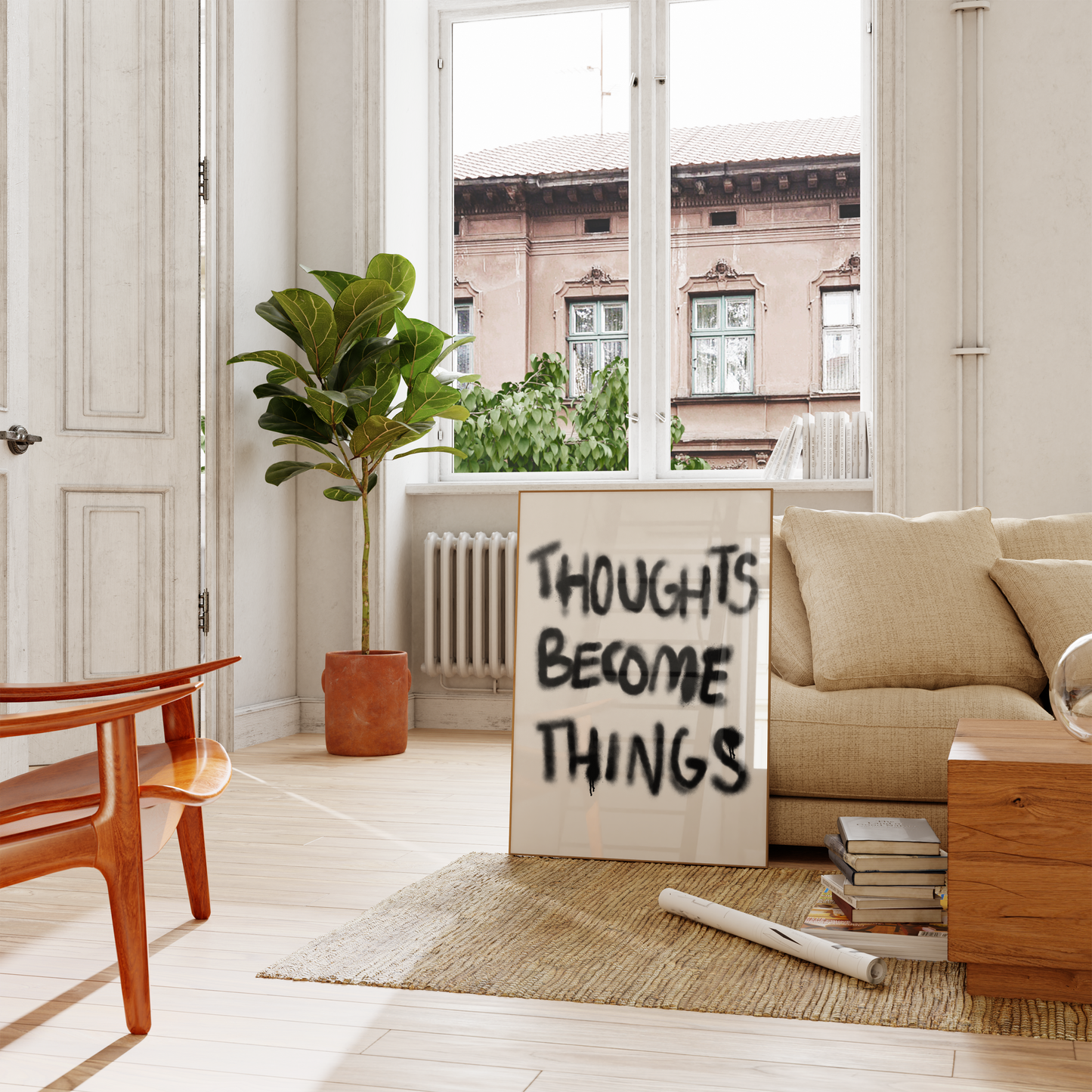 Thoughts Become Things Graffiti Print